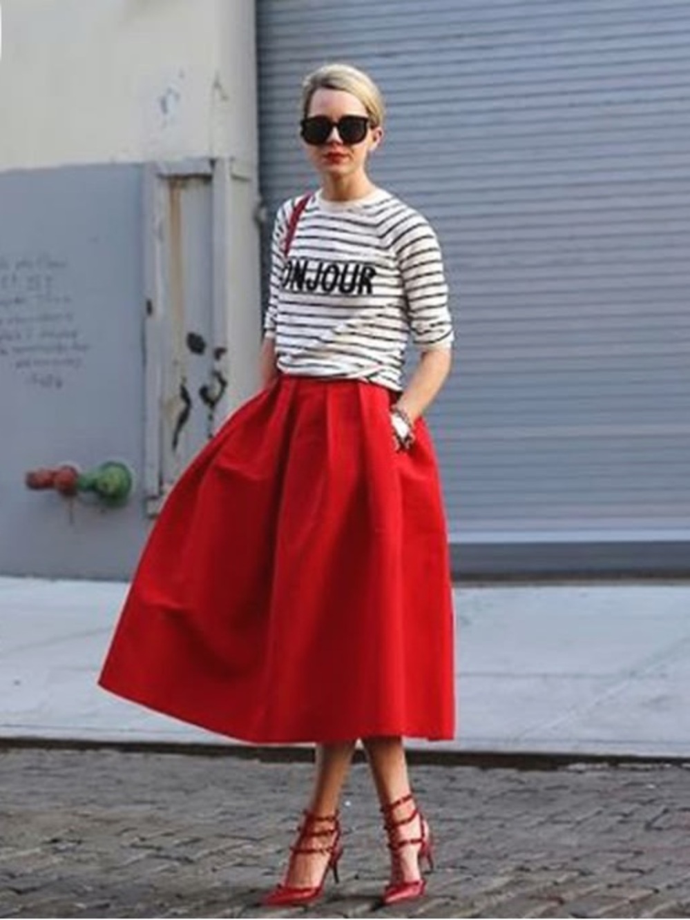 Opera red midi skirt - NWT, size 10 quicksale